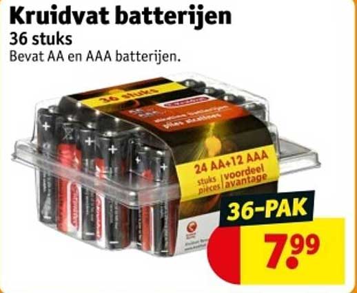 Kruidvat batterijen 36 stuks