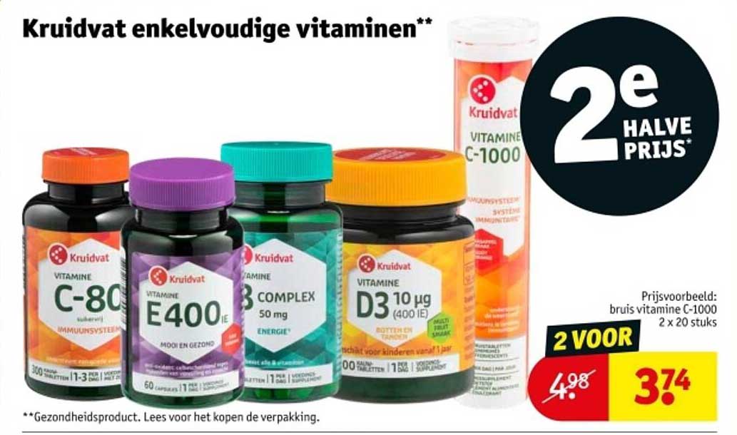 Kruidvat enkelvoudige vitaminen**