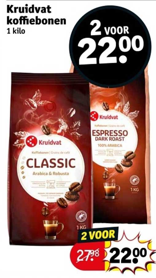 Kruidvat koffiebonen 1 kilo