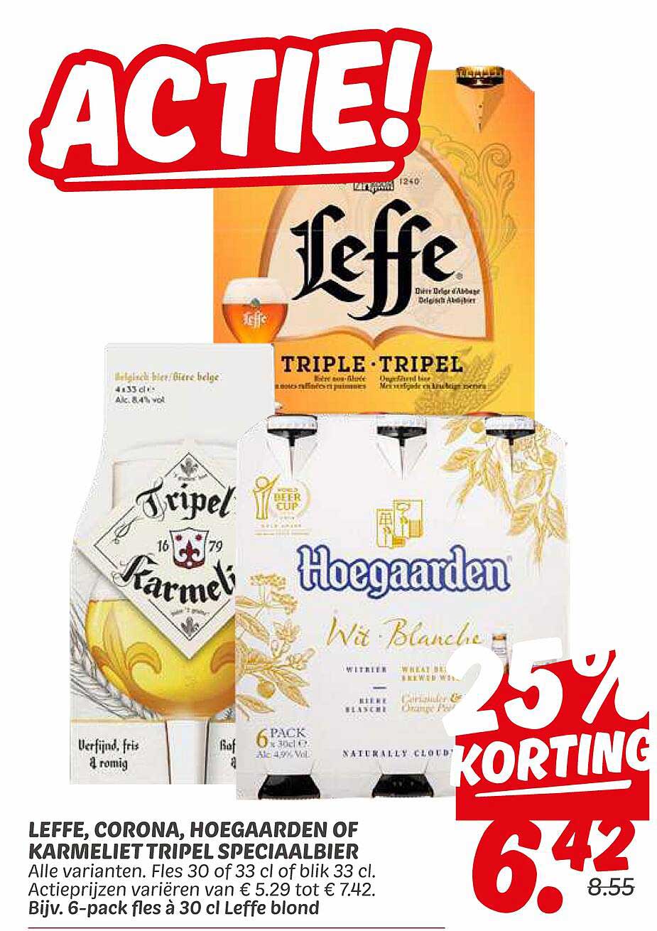 Leffe, Corona, Hoegaarden of Karmeliet Tripel Speciaalbier