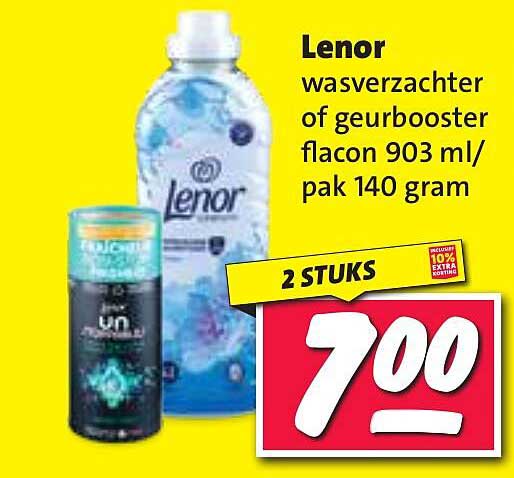 Lenor wasverzachter of geurboster flacon 903 ml/pak 140 gram