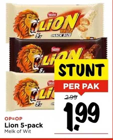 Lion 5-pack Melk of Wit