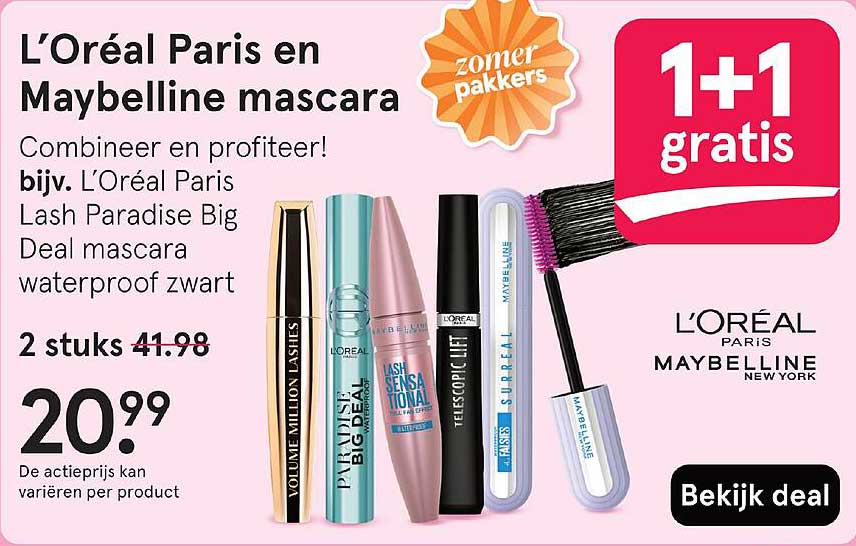 L’Oréal Paris en Maybelline mascara