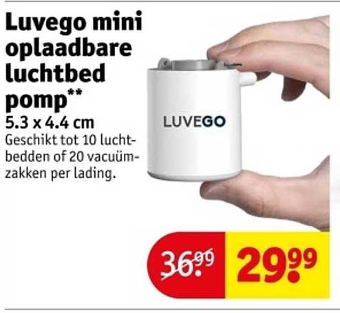 Luvego mini oplaadbare luchtbed pomp**