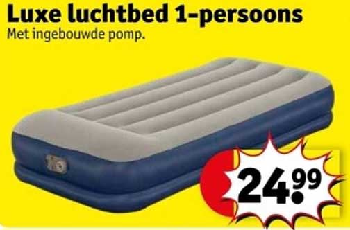 Luxe luchtbed 1-persoons Met ingebouwde pomp.