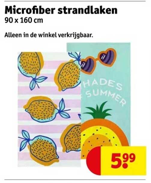Microfiber strandlaken 90 x 160 cm