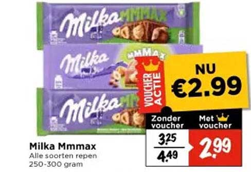 Milka Mmmmax Alle soorten repen 250-300 gram