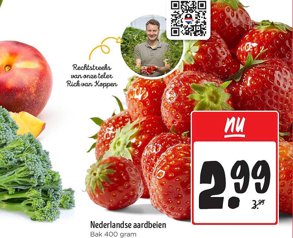 Nederlandse aardbeien Bak 400 gram