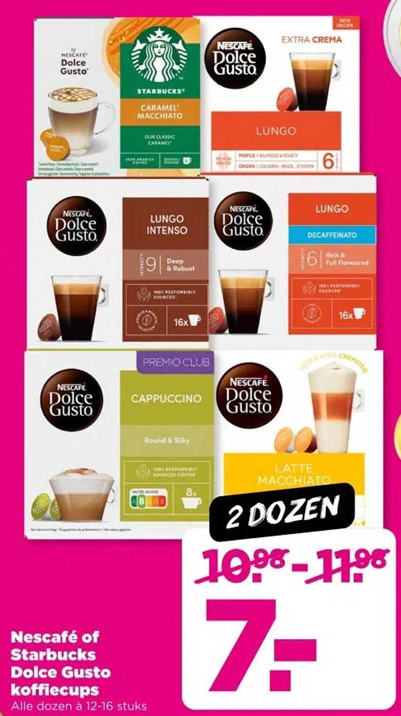 Nescafé of Starbucks Dolce Gusto koffiecups