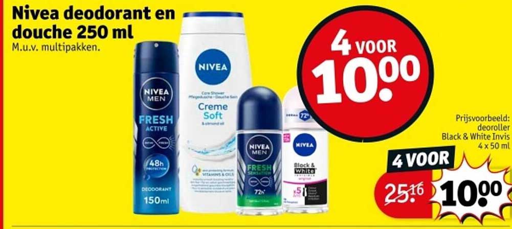 Nivea deodorant en douche 250 ml M.u.v. multipakken.