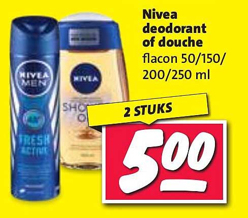 Nivea deodorant of douche flacon 50/150/200/250 ml