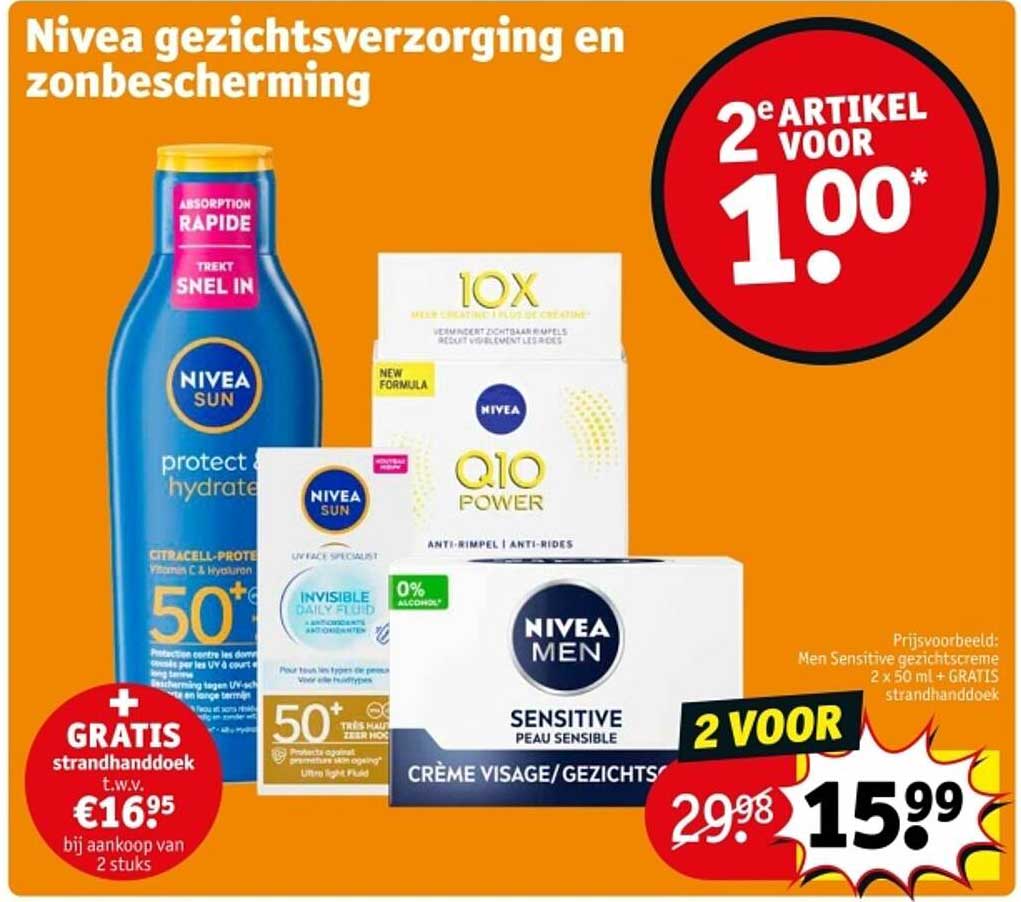 Nivea gezichtsverzorging en zonbescherming