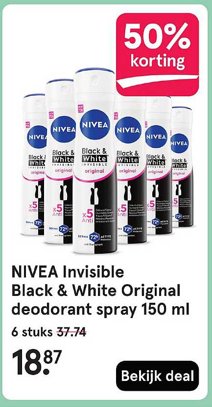 NIVEA Invisible Black & White Original deodorant spray 150 ml