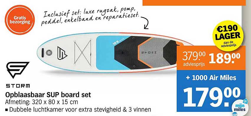 Opblaasbaar SUP board set