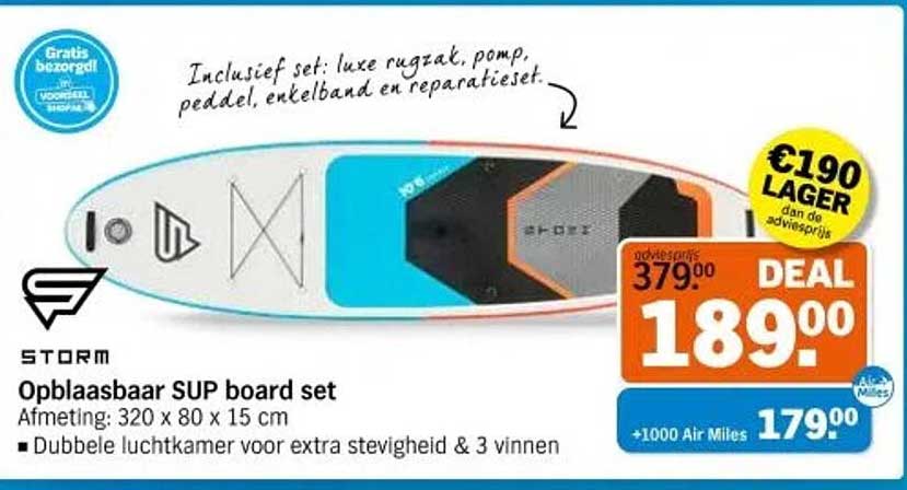Opblaasbaar SUP board set