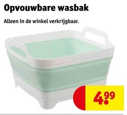 Opvouwbare wasbak