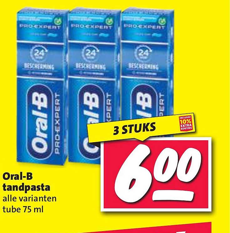 Oral-B tandpasta alle varianten tube 75 ml