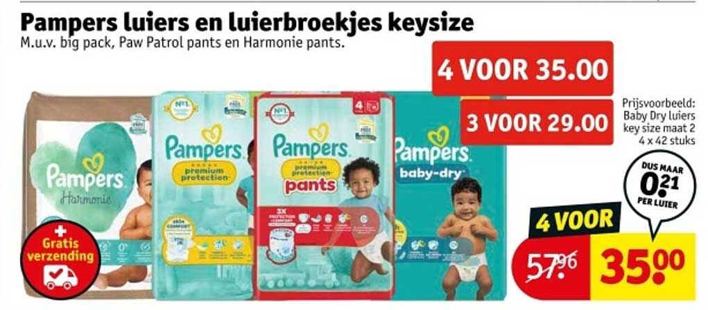 Pampers luiers en luierbroekjes keysize