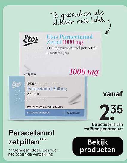Paracetamol zetpillen