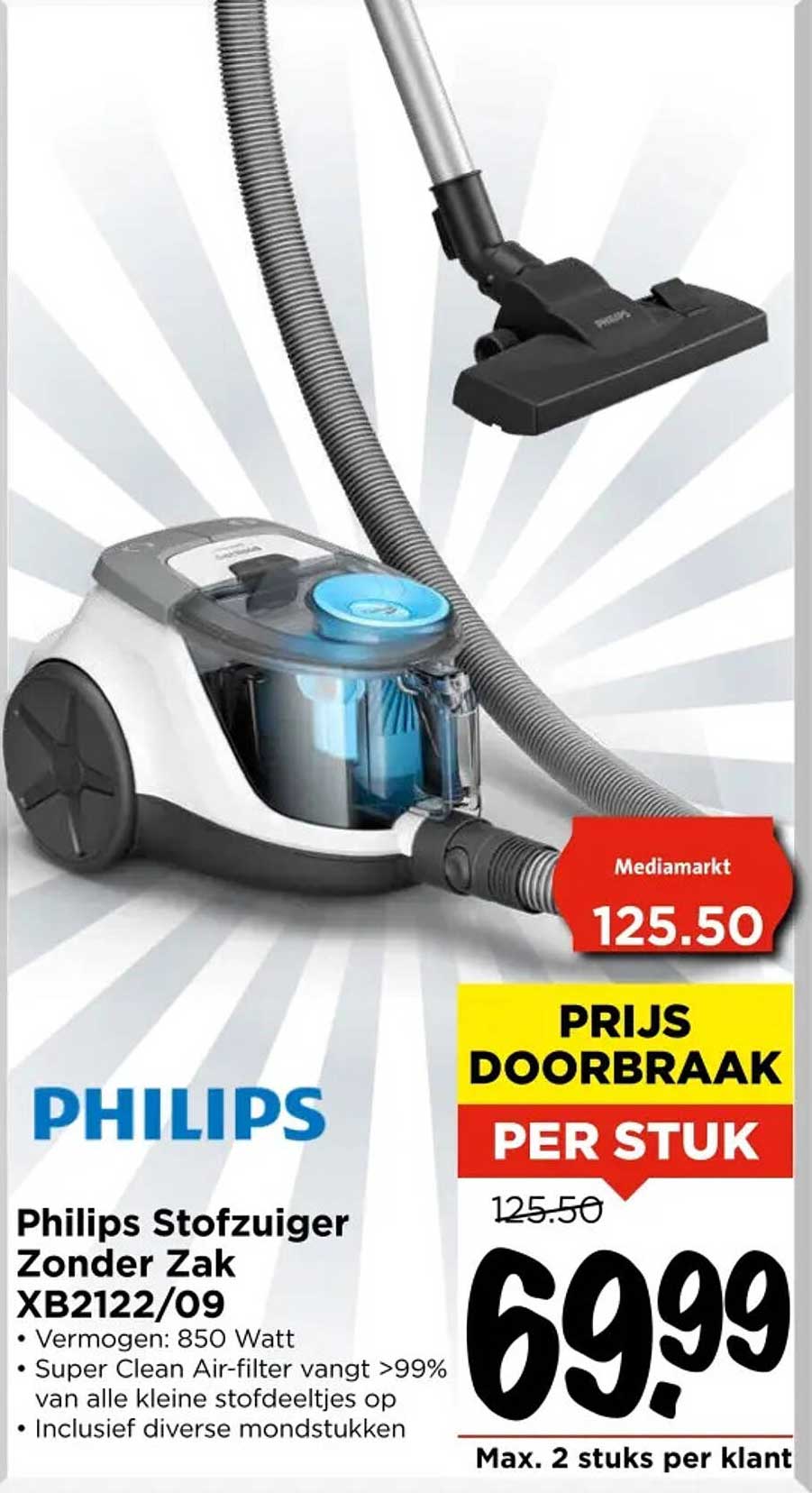 Philips Stofzuiger Zonder Zak XB2122/09