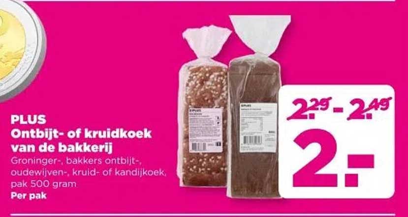 PLUS Ontbijt- of kruidkoek van de bakkerij