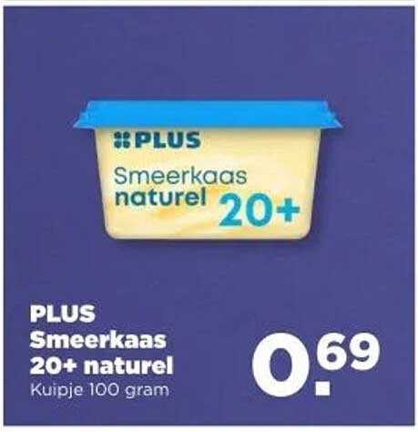 PLUS Smeerkaas 20+ naturel
