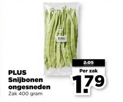 PLUS Snijbonen ongesneden Zak 400 gram