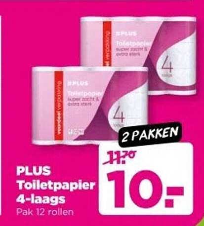 PLUS Toiletpapier 4-laags