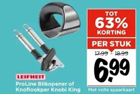 ProLine Blikopener of Knoflookper Knobi King