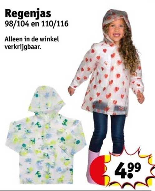 Regenjas 98/104 en 110/116