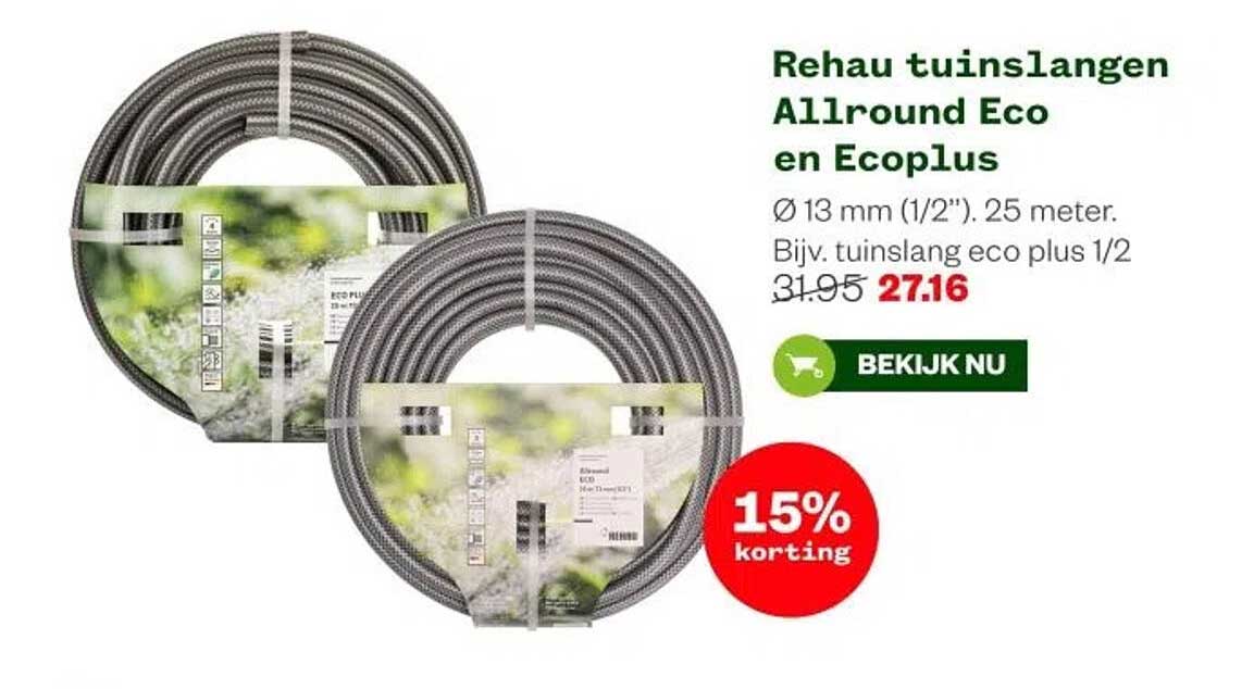 Rehau tuinslangen Allround Eco en Ecoplus
