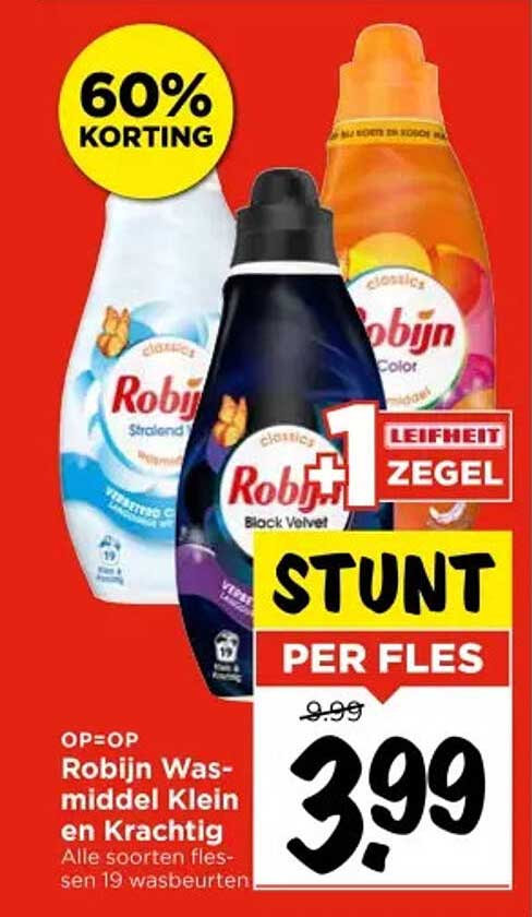 Robijn Wasmiddel Klein en Krachtig