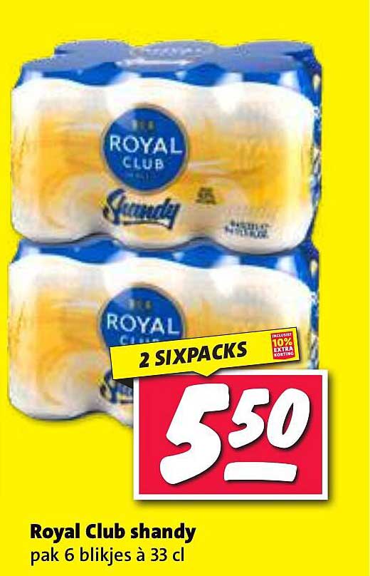 Royal Club shandy pak 6 blikjes à 33 cl
