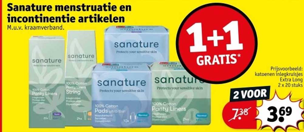 Sanature menstruatie en incontinentie artikelen