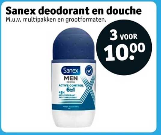 Sanex deodorant en douche