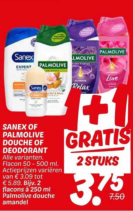 SANEX OF PALMOLIVE DOUCHE OF DEODORANT