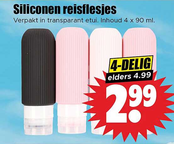 Siliconen reiskflesjes