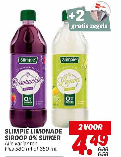 SLIMPIE LIMONADE SIROOP 0% SUIKER