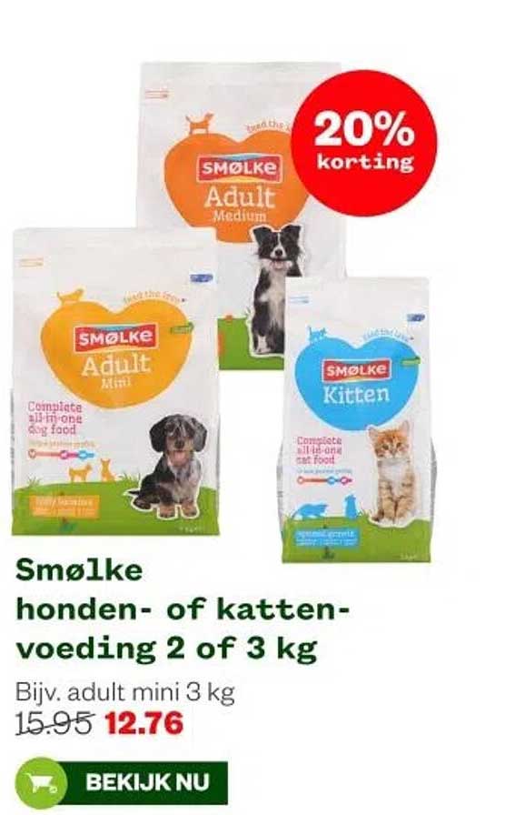 Smølke honden- of kattenvoeding 2 of 3 kg