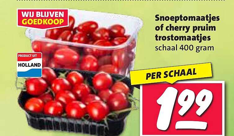Snoeptomaatjes of cherry pruim trostomaatjes schaal 400 gram