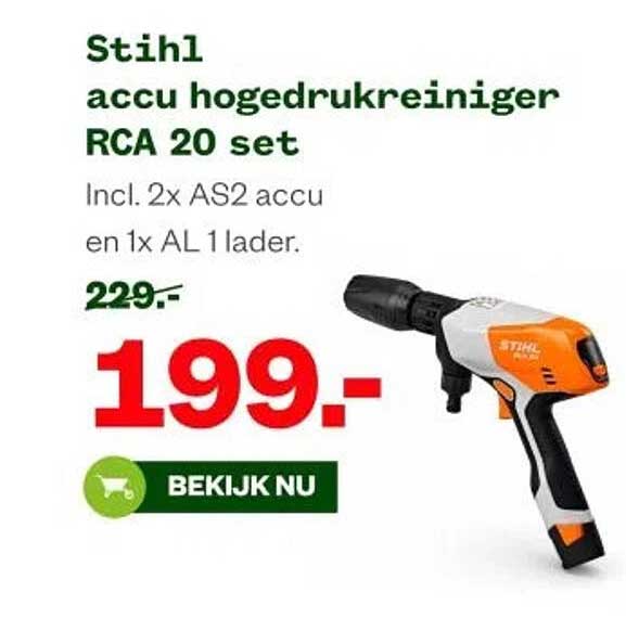 Stihl accu hogedrukreiniger RCA 20 set