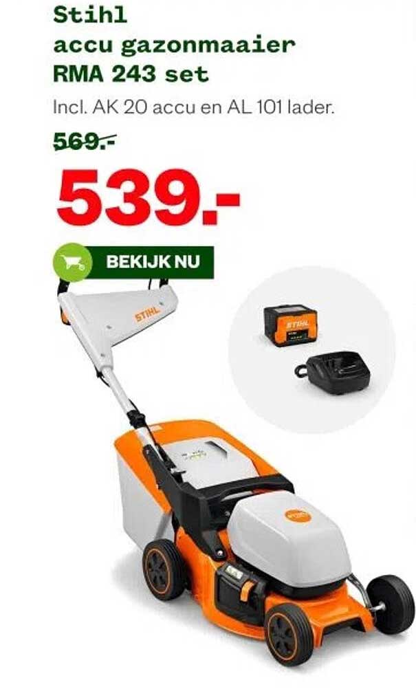 Stihl accugazonmaaier RMA 243 set