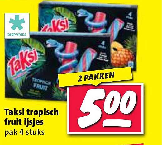 Taksi tropisch fruit ijsjes pak 4 stuks