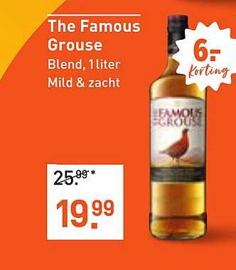 The Famous Grouse Blend, 1 liter Mild & zacht