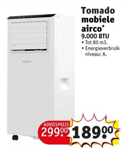 Tomado mobiele airco 9.000 BTU