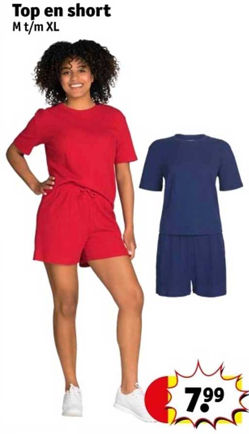 Top en short M t/m XL