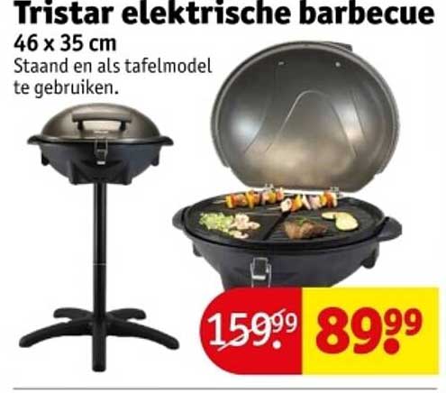 Tristar elektrische barbecue 46 x 35 cm