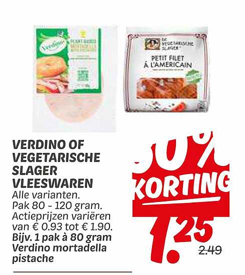 Verdino of Vegetarische Slager Vleeswaren
