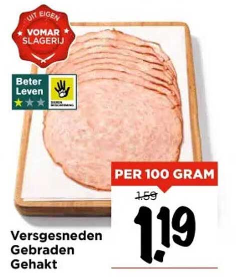 Versgesneden Gebraden Gehakt
