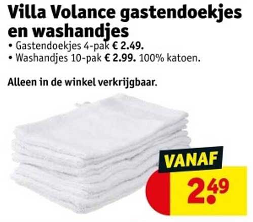 Villa Volance gastendoekjes en washandjes